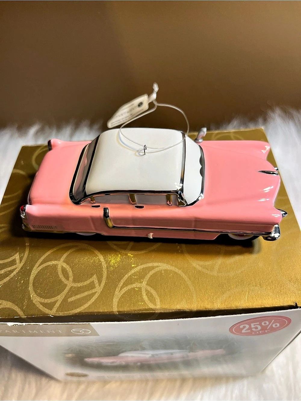 Department 56 '1955 Pink Cadillac' Fleetwood Ornament Pink Cadillac Holiday